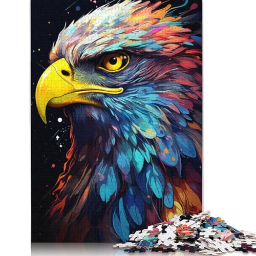 Puzzle für Erwachsene mit 1000 Teilen Malen Farbe Adler Puzzle für Kinder Papierpuzzle Lernspiel Herausforderungsspielzeug 1000 Teile (38 x 26 cm) von wuzihanptpt