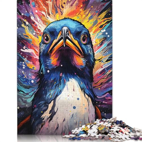 Puzzle für Erwachsene mit 1000 Teilen Malen Farbe Pinguin Puzzle für Erwachsene Papierpuzzle Puzzle für Erwachsene Lernspiel Herausforderungsspielzeug 1000 Teile (38 x 26 cm) von wuzihanptpt