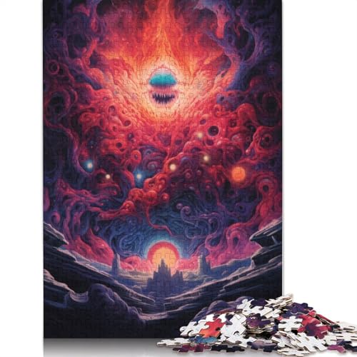 Puzzle für Erwachsene mit 1000 Teilen farbenfrohe psychedelische japanische Landschaft Puzzle für Erwachsene Papierpuzzle Puzzle für Erwachsene Lernspiel Herausforderungsspielzeug von wuzihanptpt