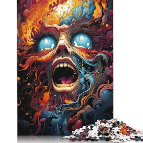 Puzzle für Erwachsene mit 1000 Teilen psychedelisches Kunstpuzzle für Erwachsene Holzpuzzlespielzeug Wanddekoration 1000 Teile (75 x 50 cm) von wuzihanptpt