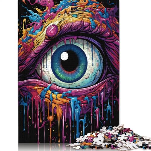 Puzzle für Erwachsene psychedelische Augenmalerei 1000 Teile Puzzle für Erwachsene und Familien Papierpuzzle Lernspiel 1000 Teile (38 x 26 cm) von wuzihanptpt