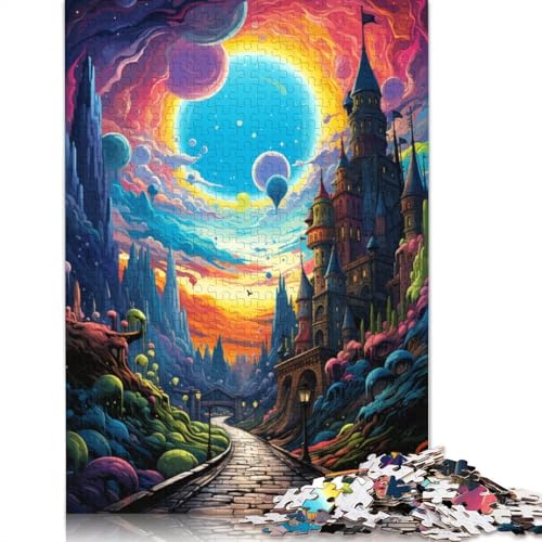 Puzzle für Fantasielandschaften 1000 Teile Papierpuzzle für Erwachsene und die ganze Familie anspruchsvolles Spiel 1000 Teile (38 x 26 cm) von wuzihanptpt