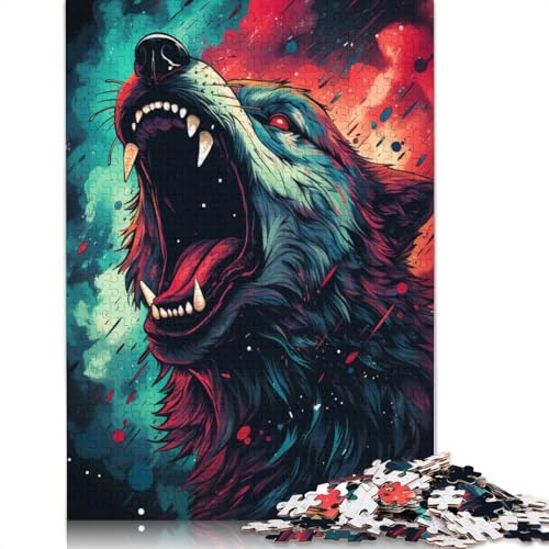 Puzzle für Galaxy Wolf 1000 Teile Papierpuzzle für Erwachsene und die ganze Familie anspruchsvolles Spiel 1000 Teile (38 x 26 cm) von wuzihanptpt