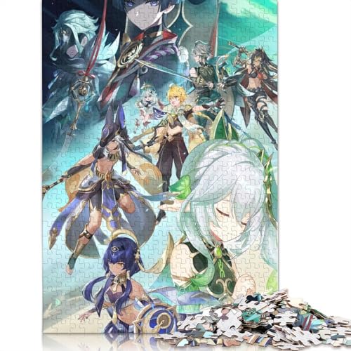 Puzzle für Genshin Impact 1000 Teile Papierpuzzle für Erwachsene und Kinder ab Jahren Lernspiel Herausforderungsspielzeug 1000 Teile (38 x 26 cm) von wuzihanptpt