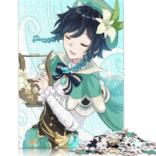 Puzzle für Genshin Impact Barbatos 1000-teiliges Puzzle Holzpuzzle für Erwachsene und Kinder ab Jahren Lernspiel Herausforderungsspielzeug 1000 Teile (75 x 50 cm) von wuzihanptpt