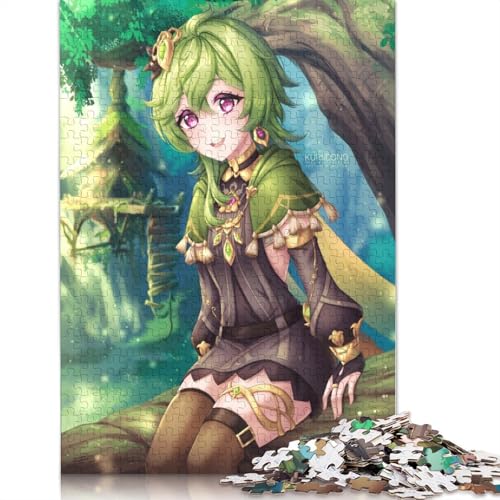 Puzzle für Genshin Impact Collei 1000-teiliges Puzzle Holzpuzzle für Erwachsene und Kinder ab Jahren Lernspiel Herausforderungsspielzeug 1000 Teile (75 x 50 cm) von wuzihanptpt