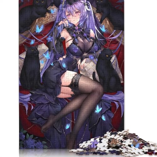 Puzzle für Genshin Impact Keqing 1000 Teile Papierpuzzle für Erwachsene und Kinder ab Jahren Lernspiel Herausforderungsspielzeug 1000 Teile (38 x 26 cm) von wuzihanptpt