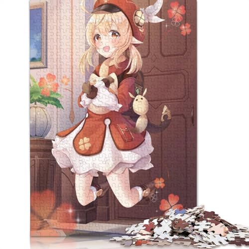 Puzzle für Genshin Impact Klee 1000-teiliges Puzzle Holzpuzzle für Erwachsene und Kinder ab Jahren Lernspiel Herausforderungsspielzeug 1000 Teile (75 x 50 cm) von wuzihanptpt