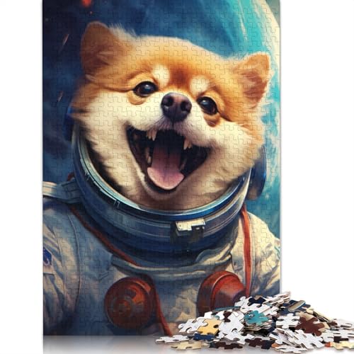 Puzzle für Hund im Weltraum 1000 Teile Holzpuzzle für Erwachsene und Kinder ab Jahren Unterhaltung 1000 Teile (75 x 50 cm) von wuzihanptpt