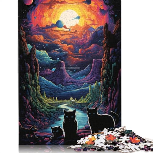 Puzzle für Leuchtend Bunte Katzen auf dem Planeten 1000-teiliges Puzzle für und Kinder Holzpuzzle für und Kinder ab einem Alter von 1000 Jahren tolles Geschenk für Puzzle für Leuchtend Bunte Katzen auf dem Planeten 1000-teiliges Puzzle für und Kinder Holzpuzzle für und Kinder ab einem Alter von 1000 Jahren tolles Geschenk für von wuzihanptpt