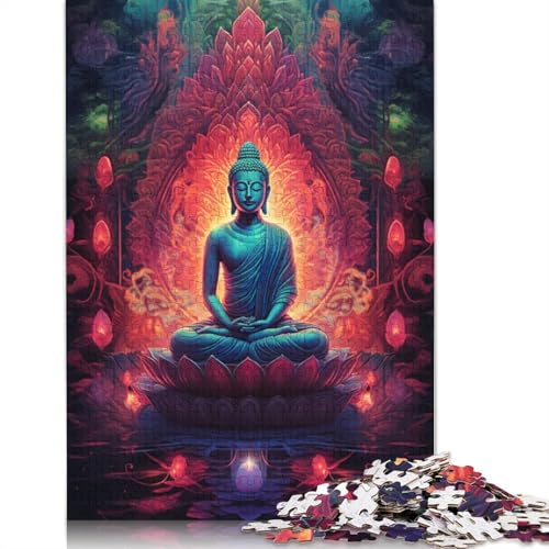 Puzzle für farbenfrohe Buddha-Statue 1000 Teile Papierpuzzle für Erwachsene und Kinder ab Jahren Unterhaltung 1000 Teile (38 x 26 cm) von wuzihanptpt
