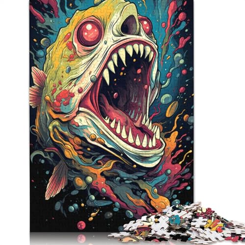 Puzzle für farbenfrohe Piranhas 1000 Teile Puzzle aus Holz für Erwachsene und Kinder ab Jahren Lernspiel Herausforderungsspielzeug 1000 Teile (75 x 50 cm) von wuzihanptpt