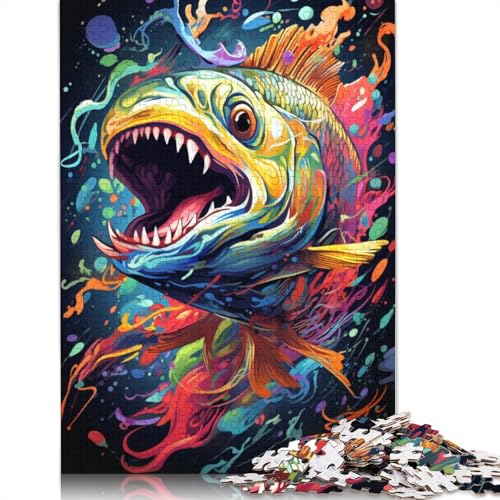 Puzzle für farbenfrohe Piranhas 1000 Teile Puzzle aus Papier Puzzles für Erwachsene und Kinder ab Jahren Lernspiel Herausforderungsspielzeug 1000 Teile (38 x 26 cm) von wuzihanptpt