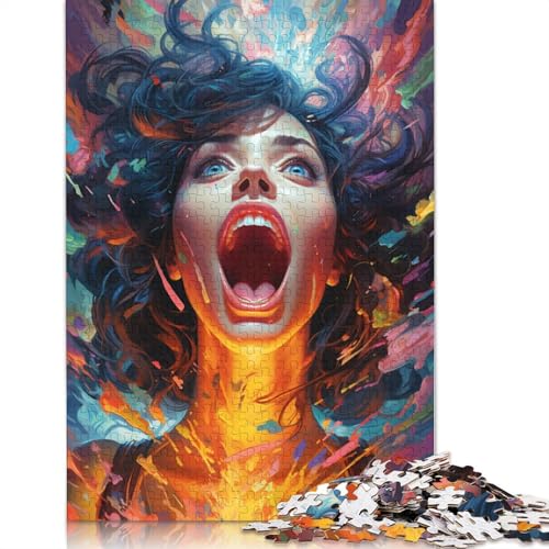Puzzle für farbenfrohe Psychedelia of Space Girl 1000-teiliges Puzzle für und Kinder Papierpuzzle für und Kinder ab einem Alter von 1000 Jahren tolles Geschenk für von wuzihanptpt
