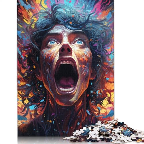 Puzzle für farbenfrohe psychedelische Jungen 1000 Teile Holzpuzzle für Erwachsene und die ganze Familie anspruchsvolles Spiel 1000 Teile (75 x 50 cm) von wuzihanptpt