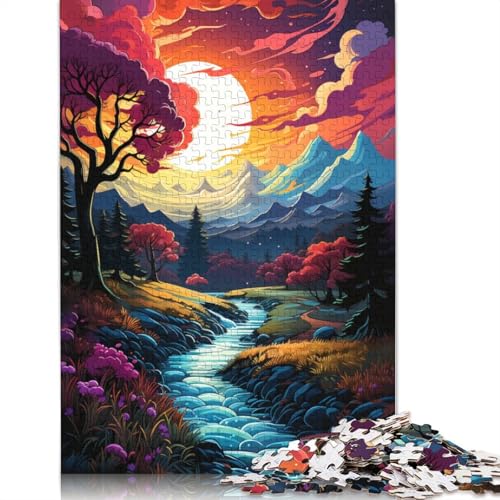 Puzzle für farbenfrohe psychedelische Landschaft am Waternsee 1000-teiliges Puzzle für und Kinder Holzpuzzle für und Kinder ab 10 Jahren tolles Geschenk für Puzzle für farbenfrohe psychedelische Landschaft am Waternsee 1000-teiliges Puzzle für und Kinder Holzpuzzle für und Kinder ab 10 Jahren tolles Geschenk für von wuzihanptpt