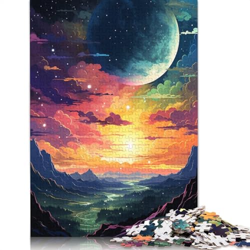 Puzzle für farbenfrohe psychedelische Planetenlandschaften 1000 Teile Papierpuzzle für Erwachsene und Kinder ab Jahren Unterhaltung 1000 Teile (38 x 26 cm) von wuzihanptpt