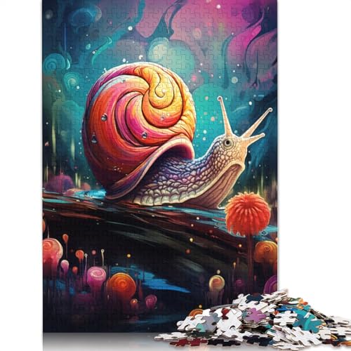 Puzzle für farbenfrohe psychedelische Schnecke 1000 Teile Puzzle aus Holz für Erwachsene und Kinder ab Jahren Lernspiel Herausforderungsspielzeug 1000 Teile (75 x 50 cm) von wuzihanptpt