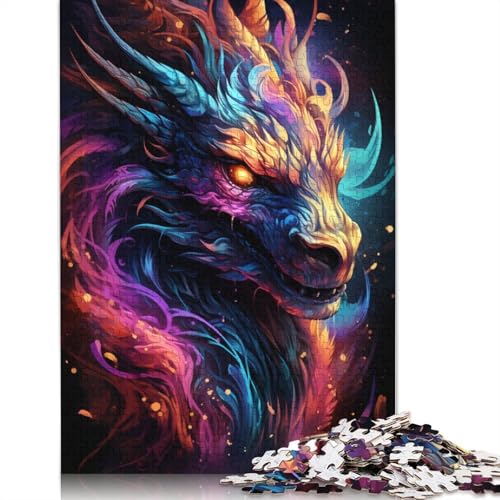 Puzzle für farbenfroher Psychedelischer Galaxie-Drache 1000-teilig Puzzle für und Kinder Papierpuzzle für und Kinder ab einem Alter von 1000 Jahren tolles Geschenk für von wuzihanptpt