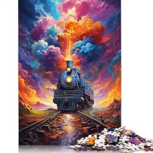 Puzzle für farbenfroher Psychedelischer Zug 1000-teiliges Puzzle für und Kinder Holzpuzzle für und Kinder ab einem Alter von 1000 Jahren tolles Geschenk für Puzzle für farbenfroher Psychedelischer Zug 1000-teiliges Puzzle für und Kinder Holzpuzzle für und Kinder ab einem Alter von 1000 Jahren tolles Geschenk für von wuzihanptpt