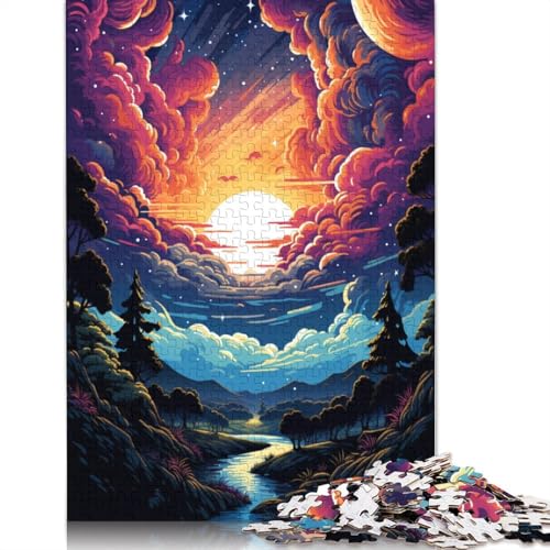 Puzzle für farbenfrohes psychedelisches Paradies 1000 Teile Puzzle aus Papier Puzzles für Erwachsene und Kinder ab Jahren Lernspiel Herausforderungsspielzeug 1000 Teile (38 x 26 cm) von wuzihanptpt