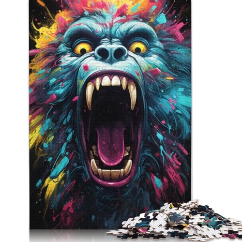 Puzzle für farbenfrohes psychedelisches Tier-AFFE 1000-teiliges Puzzle für und Kinder Holzpuzzle für und Kinder ab einem Alter von 1000 Jahren tolles Geschenk für Puzzle für farbenfrohes psychedelisches Tier-AFFE 1000-teiliges Puzzle für und Kinder Holzpuzzle für und Kinder ab einem Alter von 1000 Jahren tolles Geschenk für von wuzihanptpt