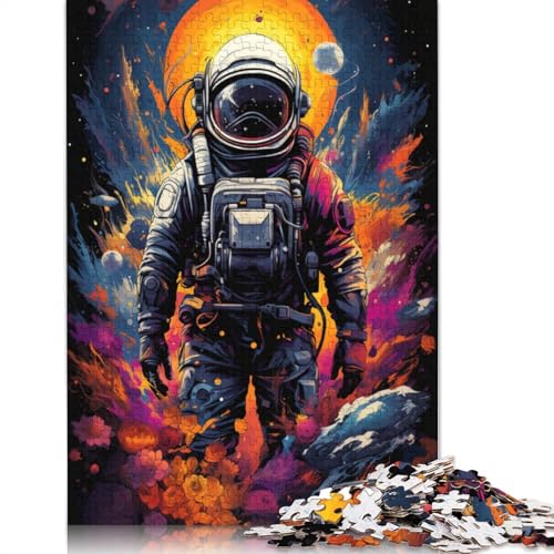 Puzzle mit 1000 Teilen „Spacenaut_colorfuly“ Puzzle für Erwachsene Holzpuzzle lustige Puzzlespiele 1000 Teile (75 x 50 cm) von wuzihanptpt