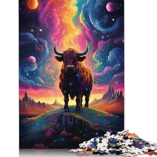 Puzzle mit 1000 Teilen „Symphony Cow“ Puzzle für Erwachsene Holzpuzzle anspruchsvolles Spiel 1000 Teile (75 x 50 cm) von wuzihanptpt