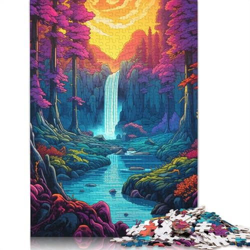 Puzzle mit 1000 Teilen Amazon_Wasserfall Puzzle für Erwachsene Papierpuzzle Lernspiel Herausforderungsspielzeug 1000 Teile (38 x 26 cm) von wuzihanptpt