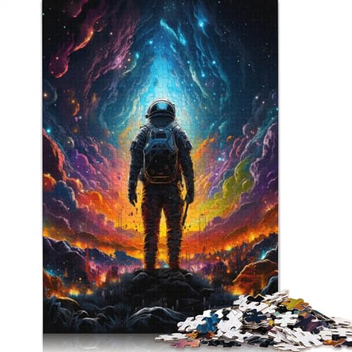 Puzzle mit 1000 Teilen Astronaut auf dem Planeten Puzzle für Erwachsene Holzpuzzle Lernspiel Herausforderungsspielzeug 1000 Teile (75 x 50 cm) von wuzihanptpt
