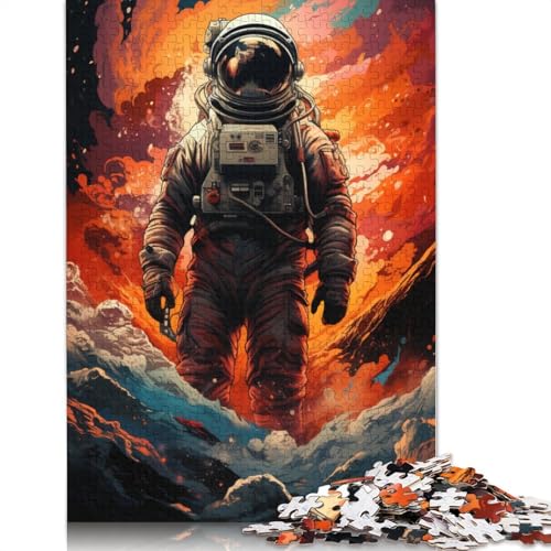 Puzzle mit 1000 Teilen Astronauten Spielen im farbenfrohen Weltraum Puzzle aus Papier Lernspielzeug 1000 Teile (38 x 26 cm) von wuzihanptpt