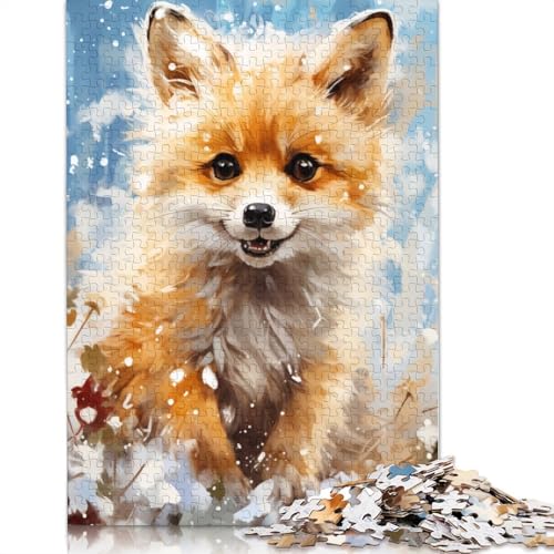 Puzzle mit 1000 Teilen Fantasie-Puzzle „Kleiner Fuchs“ buntes Puzzle für Erwachsene Papierpuzzle Lernspiel Herausforderungsspielzeug 1000 Teile (38 x 26 cm) von wuzihanptpt