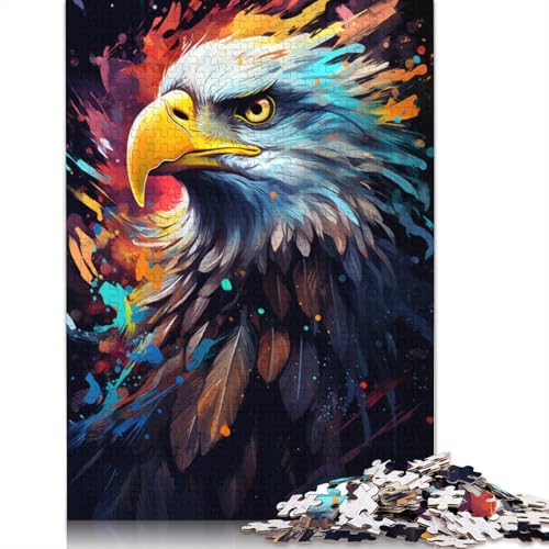 Puzzle mit 1000 Teilen Farbmalerei Adler-Puzzle für Erwachsene Papierpuzzle anspruchsvolles Spiel 1000 Teile (38 x 26 cm) von wuzihanptpt