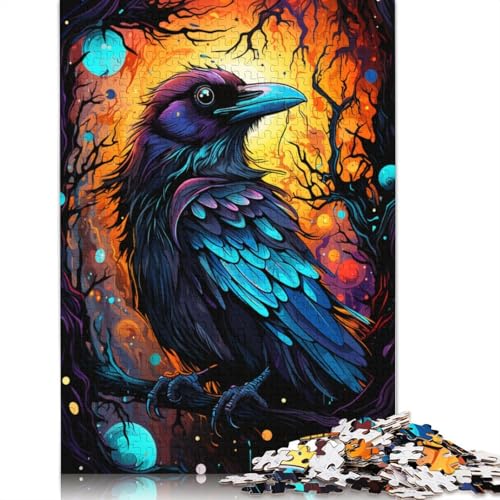 Puzzle mit 1000 Teilen Farbmalerei Krähen-Puzzle Holzpuzzle Lernspielzeug 1000 Teile (75 x 50 cm) von wuzihanptpt