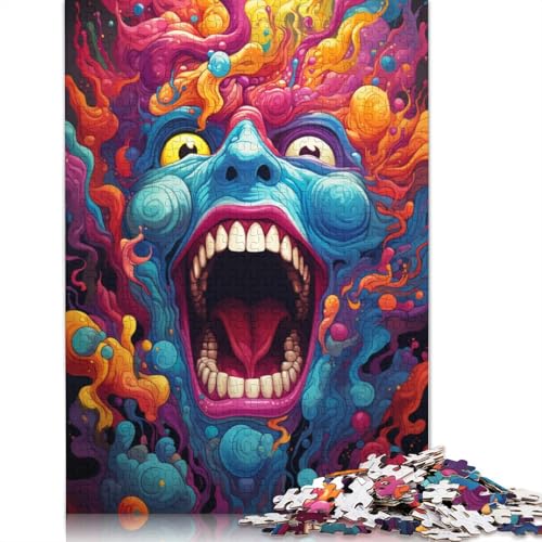 Puzzle mit 1000 Teilen Farbmonster-Puzzle für Erwachsene Holzpuzzle Lernspiel Herausforderungsspielzeug 1000 Teile (75 x 50 cm) von wuzihanptpt