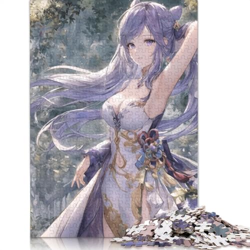 Puzzle mit 1000 Teilen Genshin Impact Keqing-Puzzle für Erwachsene Papierpuzzle Puzzle praktisches Spiel 1000 Teile (38 x 26 cm) von wuzihanptpt