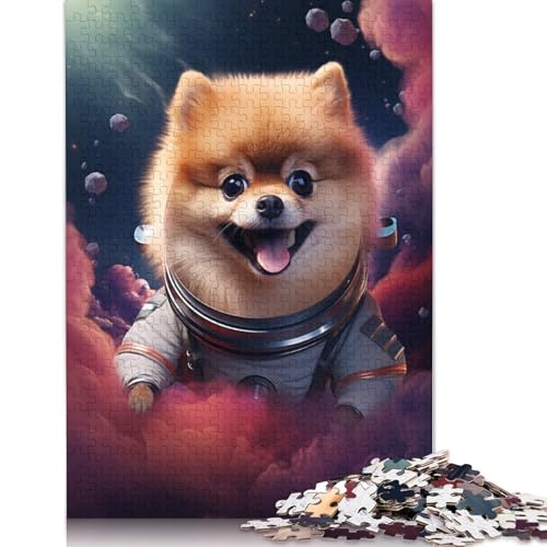 Puzzle mit 1000 Teilen Hund im Weltraum Puzzle für Erwachsene Papierpuzzle anspruchsvolles Spiel 1000 Teile (38 x 26 cm) von wuzihanptpt