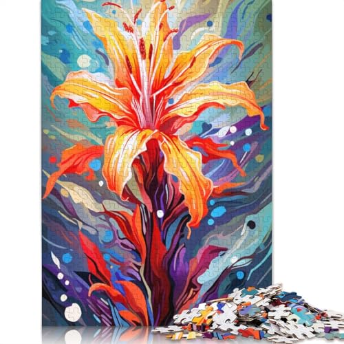 Puzzle mit 1000 Teilen Kardinalblumen-Puzzle für Erwachsene Holzpuzzle Familienspiele 1000 Teile (75 x 50 cm) von wuzihanptpt