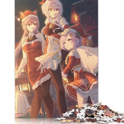 Puzzle mit 1000 Teilen Lernspiele Genshin Impact Puzzle Holzpuzzle Familienunterhaltungsspielzeug 1000 Teile (75 x 50 cm) von wuzihanptpt