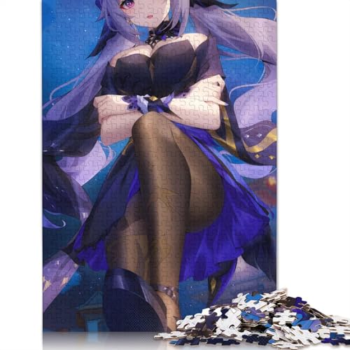 Puzzle mit 1000 Teilen Lernspiele Genshin Impact Puzzle Holzpuzzle Familienunterhaltungsspielzeug 1000 Teile (75 x 50 cm) von wuzihanptpt