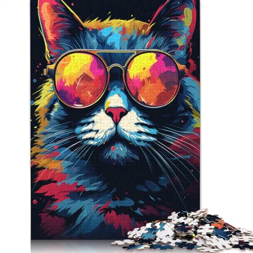 Puzzle mit 1000 Teilen Lernspiele buntes Fantasie-Katzen-Puzzle Holzpuzzle Familienunterhaltungsspielzeug 1000 Teile (75 x 50 cm) von wuzihanptpt