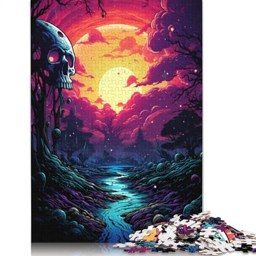 Puzzle mit 1000 Teilen Lernspiele farbenfrohe Fantasielandschaft Papierpuzzle Familienunterhaltungsspielzeug 1000 Teile (38 x 26 cm) von wuzihanptpt