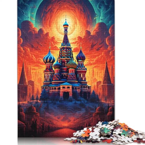 Puzzle mit 1000 Teilen Russland Rotes Quadrat Puzzle Holzpuzzle Lernspielzeug 1000 Teile (75 x 50 cm) von wuzihanptpt