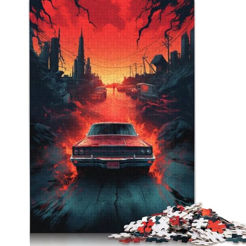 Puzzle mit 1000 Teilen Supernatural-Auto-Puzzle für Erwachsene Papierpuzzle Lernspiel Herausforderungsspielzeug 1000 Teile (38 x 26 cm) von wuzihanptpt