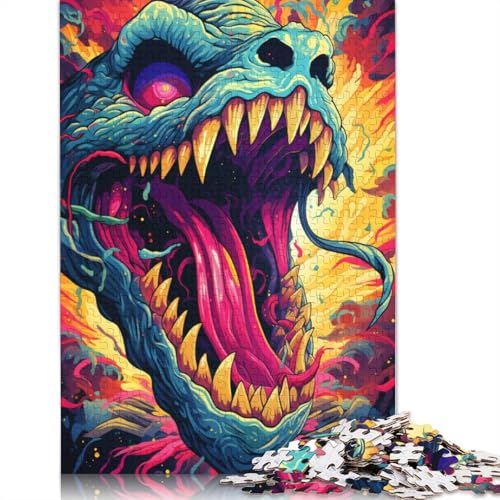 Puzzle mit 1000 Teilen Teufelskopf-Puzzle Holzpuzzle Lernspielzeug 1000 Teile (75 x 50 cm) von wuzihanptpt