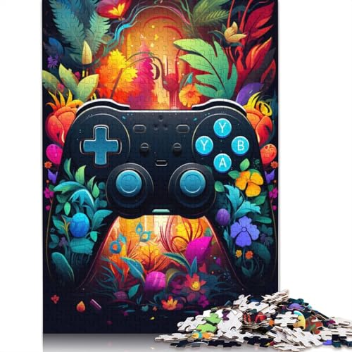 Puzzle mit 1000 Teilen buntes Gamepad-Puzzle für Erwachsene Papierpuzzle anspruchsvolles Spiel 1000 Teile (38 x 26 cm) von wuzihanptpt