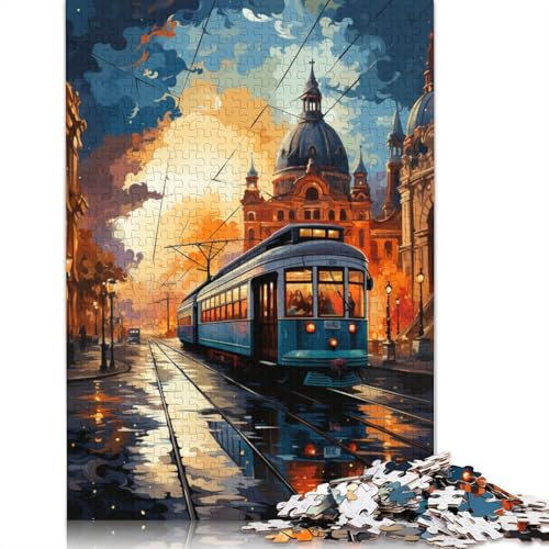 Puzzle mit 1000 Teilen farbenfrohe Psychedelia in Lissabon Puzzle aus Holz Lernspielzeug 1000 Teile (75 x 50 cm) von wuzihanptpt