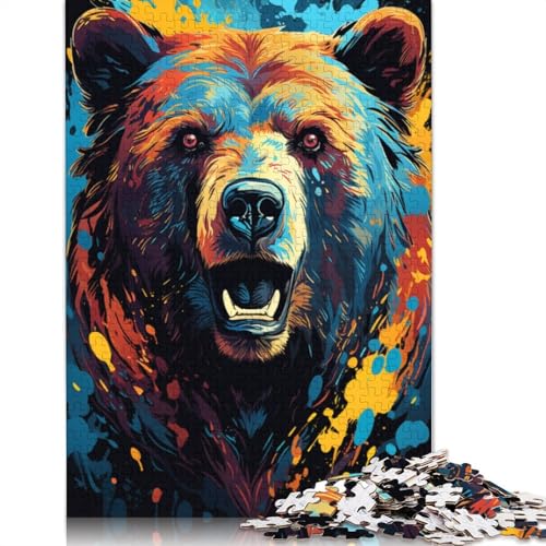 Puzzle mit 1000 Teilen farbenfrohes Fantasie-Bären-Puzzle für Erwachsene Holzpuzzle praktisches Spiel 1000 Teile (75 x 50 cm) von wuzihanptpt
