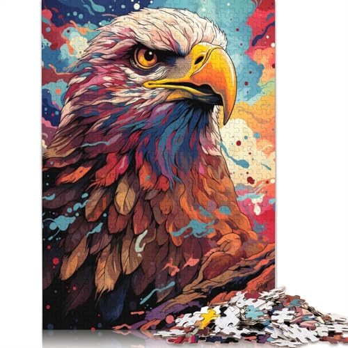 Puzzle mit 1000 Teilen farbenfrohes psychedelisches Desert Eagle-Puzzle für Erwachsene Holzpuzzle praktisches Spiel 1000 Teile (75 x 50 cm) von wuzihanptpt