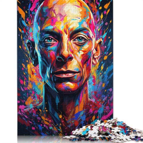 Puzzle mit 1000 Teilen farbenfrohes psychedelisches Puzzle mit Glatze für Erwachsene Puzzle aus Holz Lernspiele Puzzle zur Heimdekoration. 1000 Teile (75 x 50 cm) von wuzihanptpt